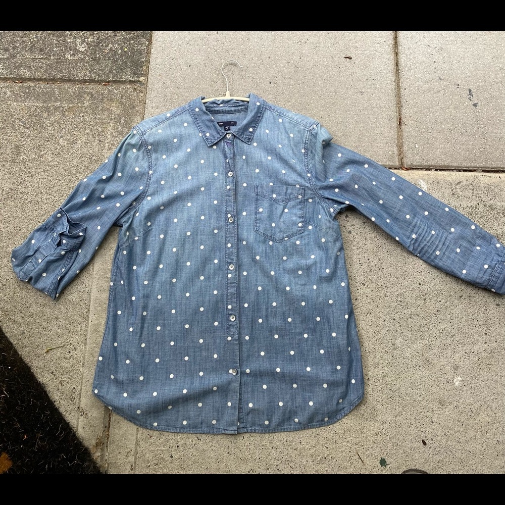 GAP Polka Dot Denim Shirt